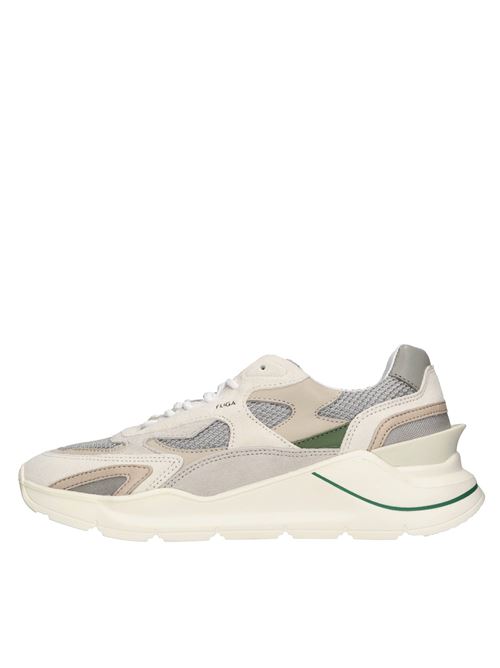 Sneakers in pelle, tessuto e camoscio D.A.T.E. | FUGA JAQUARDGRIGIO